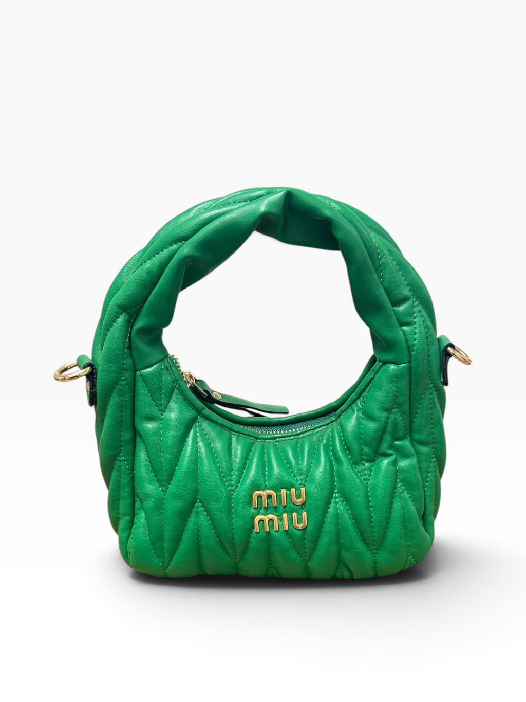 Miu Miu - Wander Matelassé Nappa Green