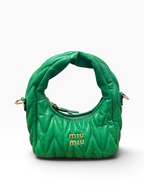 Miu Miu - Wander Matelassé Nappa Green