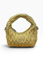 Miu Miu - Wander Matelassé Nappa Gold