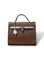 Hermes - Kelly 28 Brown/White
